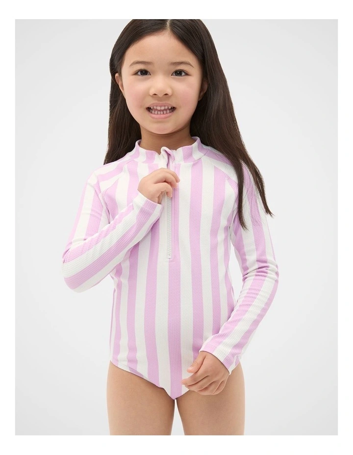 Stripe Rashsuit in Orchid image 1