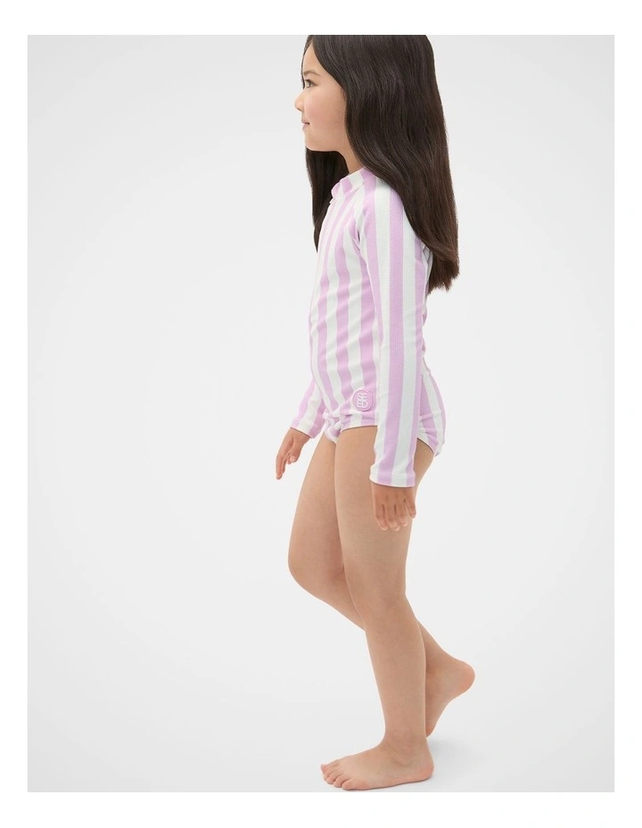 Stripe Rashsuit in Orchid image 3