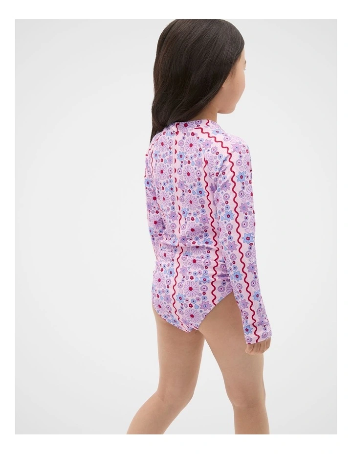 Floral Rashsuit in Pink Lemonade image 2