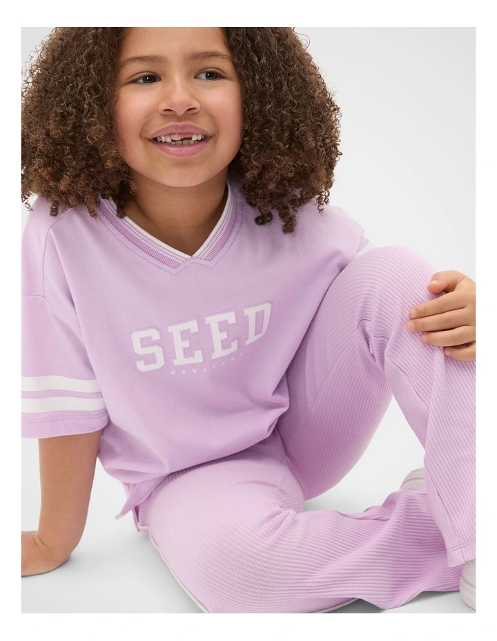 Sports Stripe Logo Tee in Orchid image 1