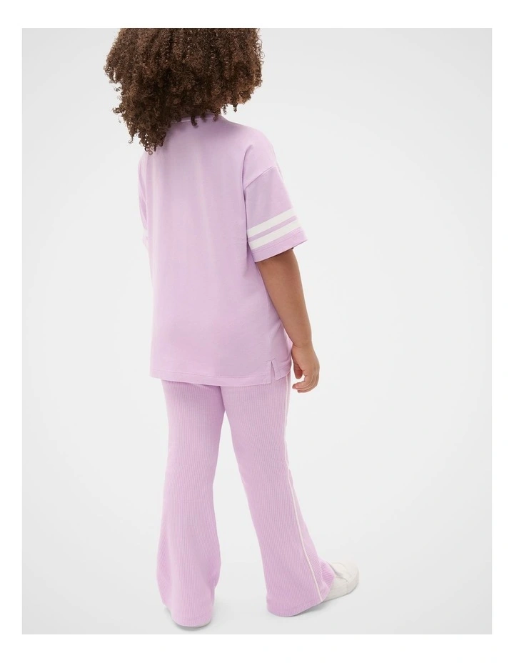 Sports Stripe Logo Tee in Orchid image 2