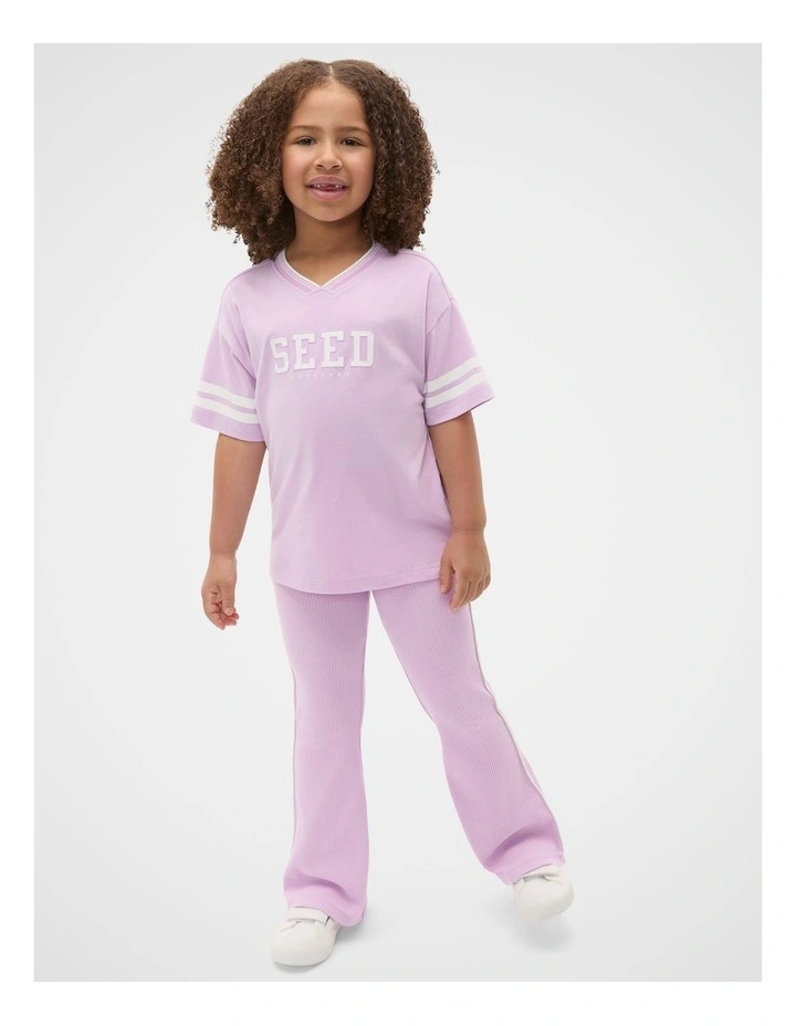 Sports Stripe Logo Tee in Orchid image 3