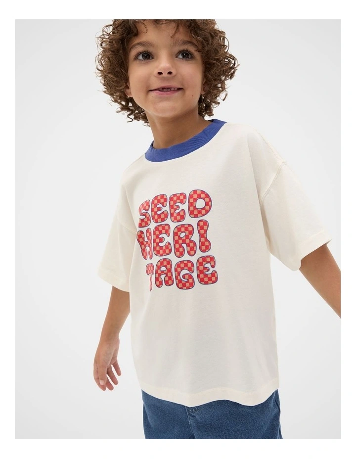 Relaxed Graphic Tee in Classic Cream image 1