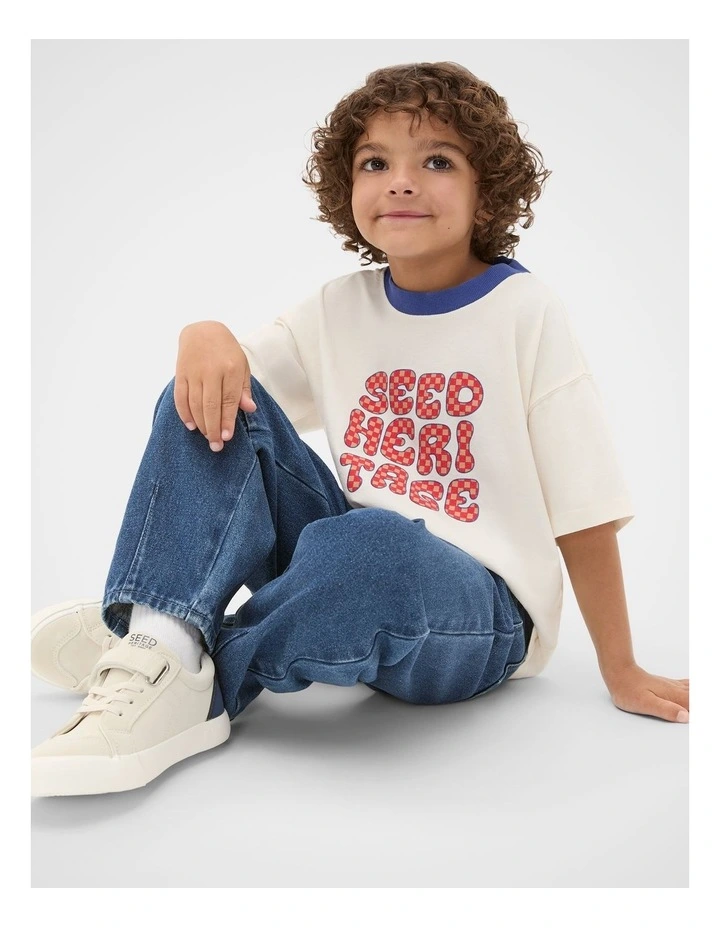 Relaxed Graphic Tee in Classic Cream image 3