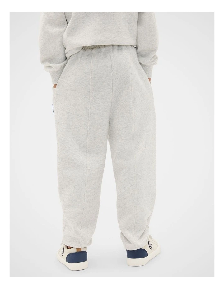Panelled Track Pant in Light Grey Marle image 2