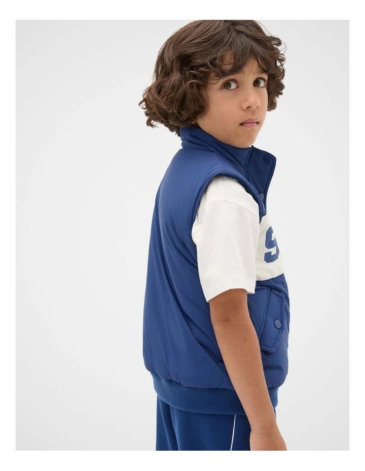 Core Puffer Vest in French Navy image 2