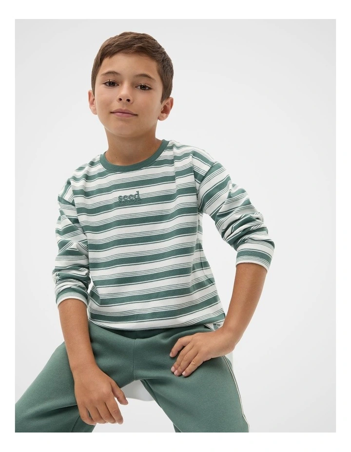 Core Stripe Rugby in Forest image 1