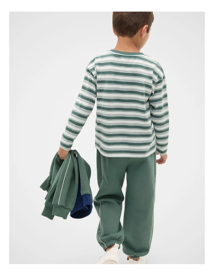 Core Stripe Rugby in Forest image 2