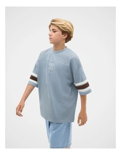 Sport Mesh Tee in Ash Blue