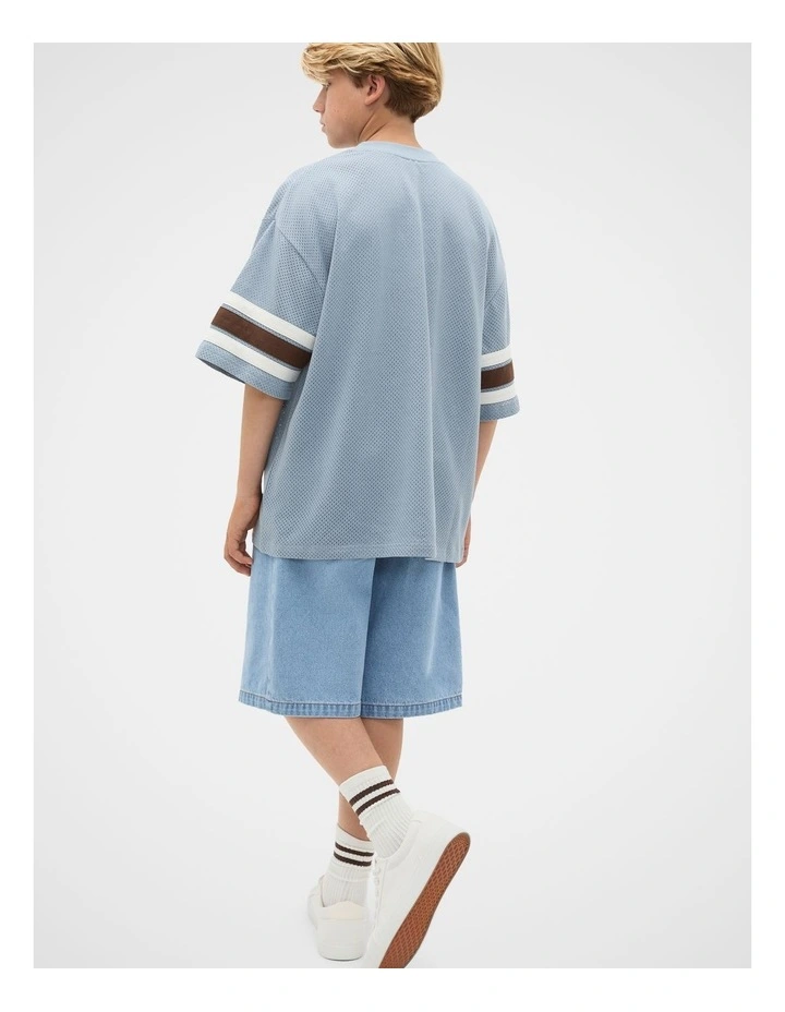 Sport Mesh Tee in Ash Blue image 2