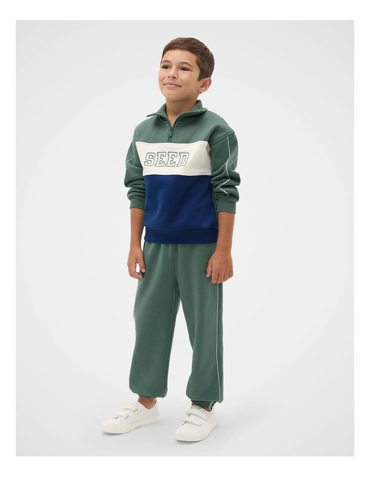 Core Panelled Sweater in French Navy image 3