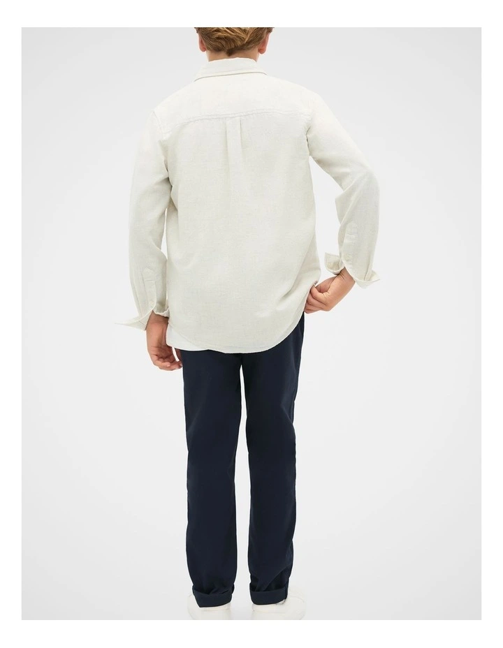 Brushed Shirt in Oat Marle image 2