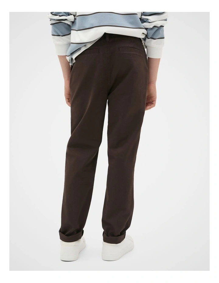 Chino Pant in Chocolate image 2