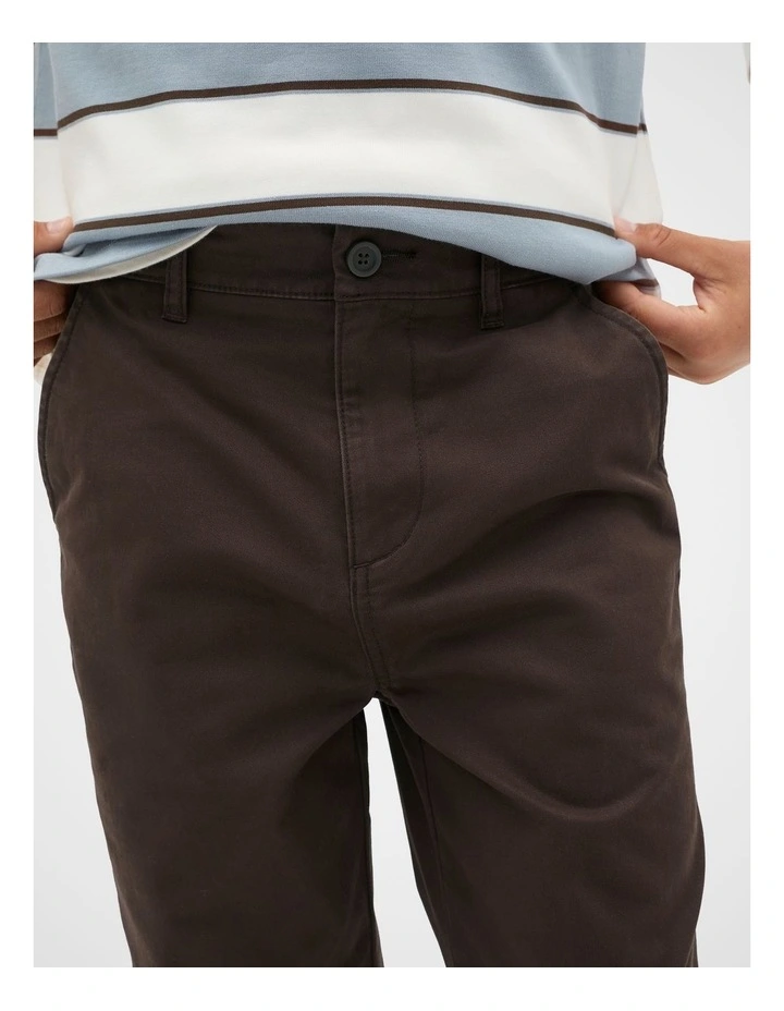 Chino Pant in Chocolate image 3