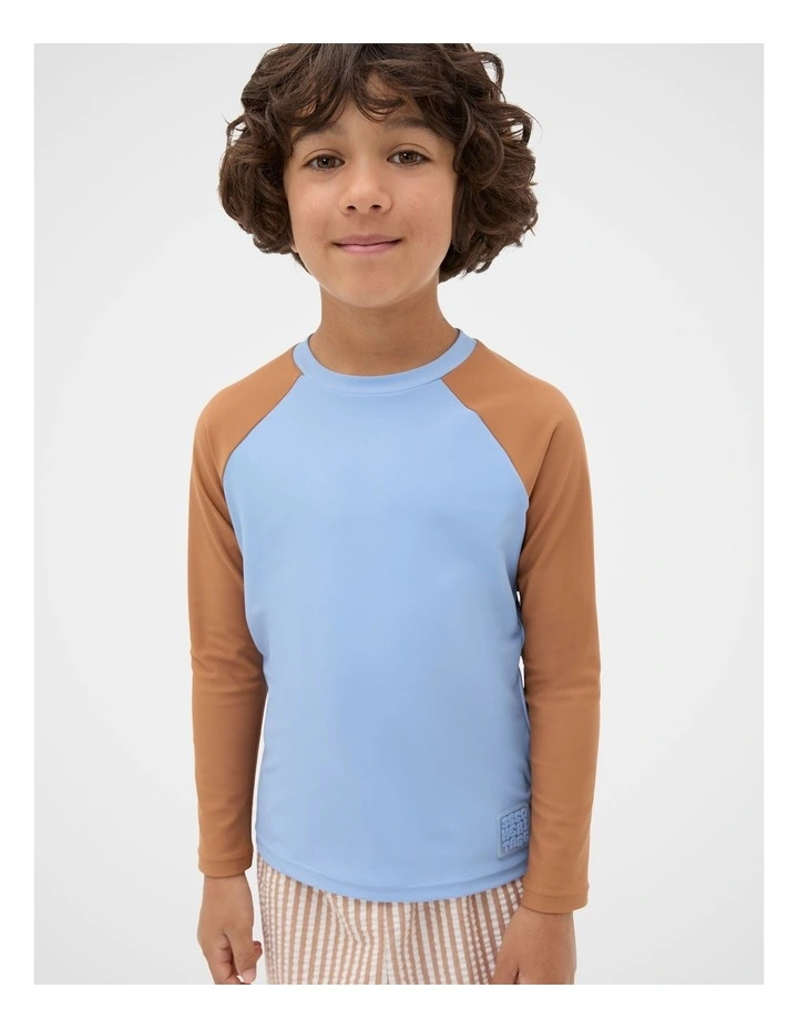 Colourblock Rashvest in Cloud Blue image 1