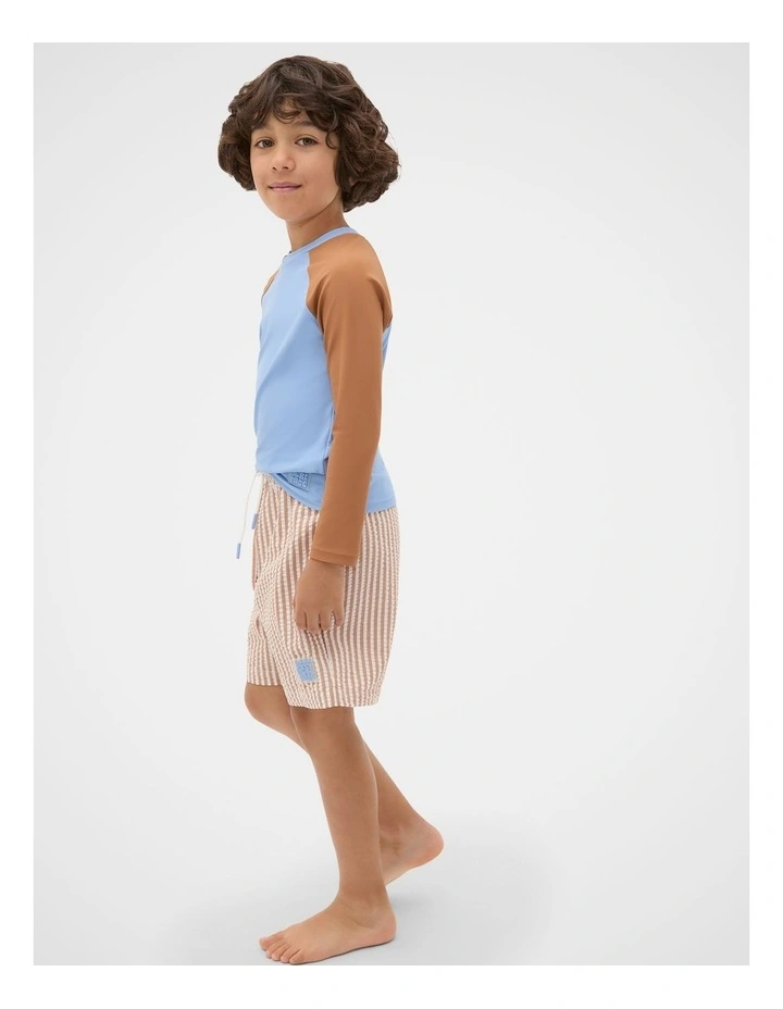 Colourblock Rashvest in Cloud Blue image 3