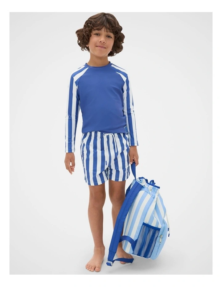 Stripe Boardshort in Retro Blue image 3