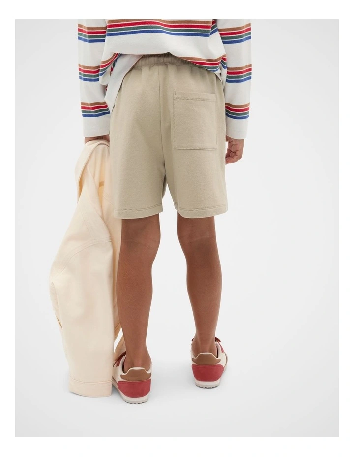 Stitch Detail Track Short in Milk Tea image 2