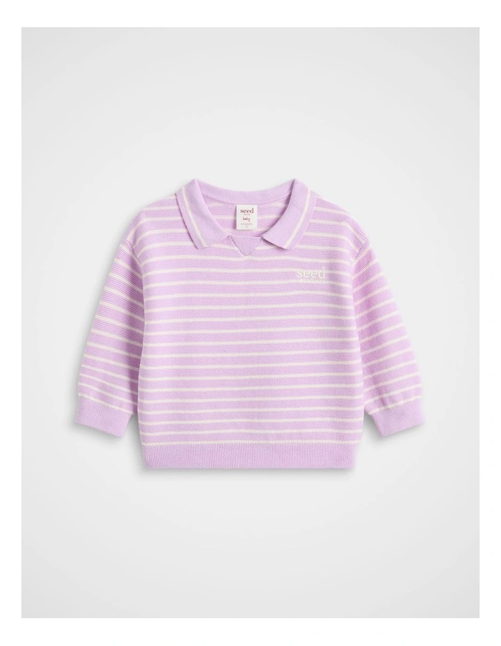 Core Logo Knit Sweater in Orchid image 1