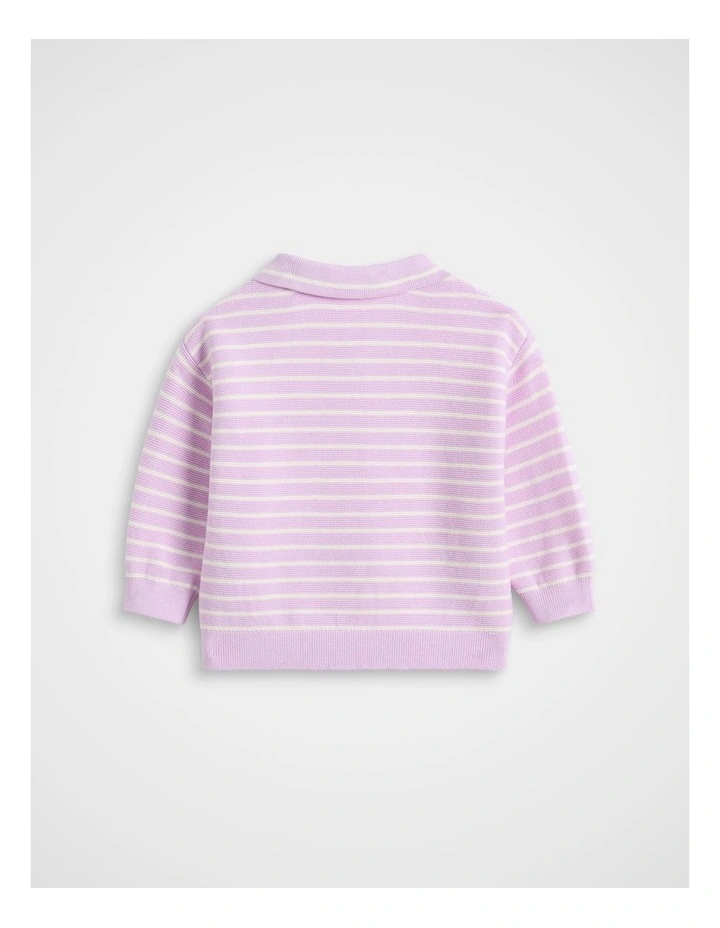 Core Logo Knit Sweater in Orchid image 2
