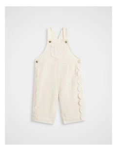 Scallop Overall in Cream