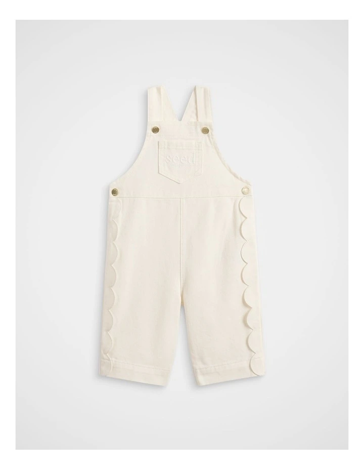 Scallop Overall in Cream image 1