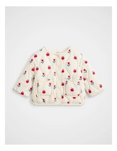 Apple Quilted Jacket in Cream