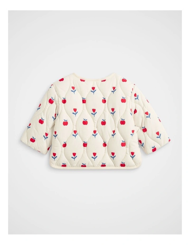 Apple Quilted Jacket in Cream image 2