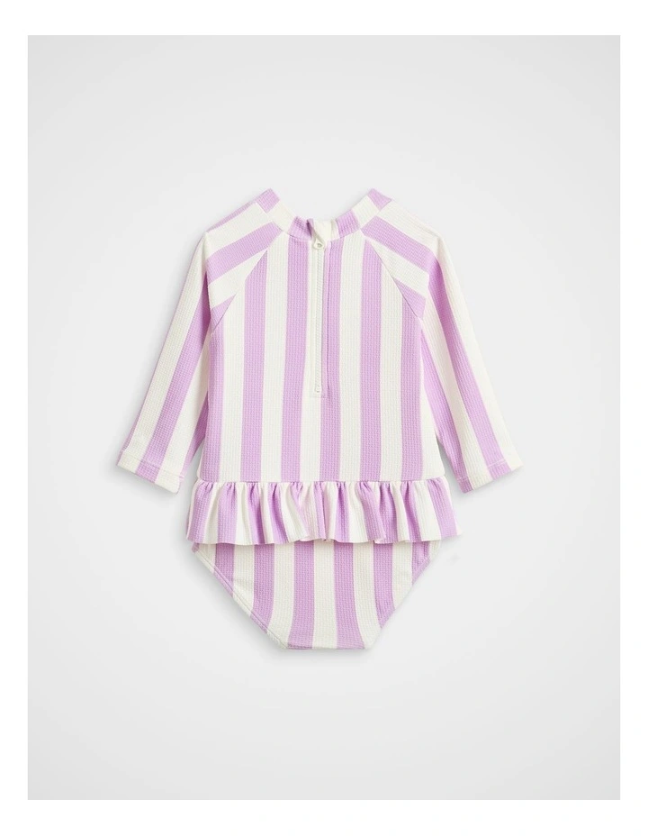 Stripe Rashsuit in Orchid image 2