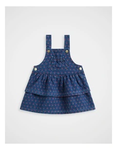 Tulip Denim Pinafore in Indigo