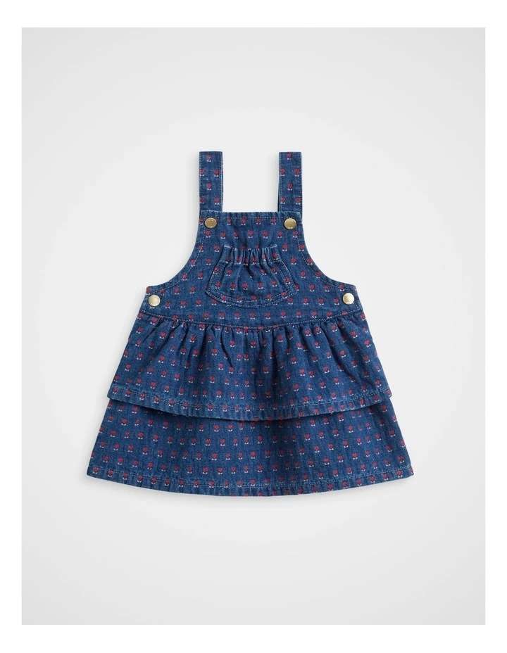 Tulip Denim Pinafore in Indigo image 1