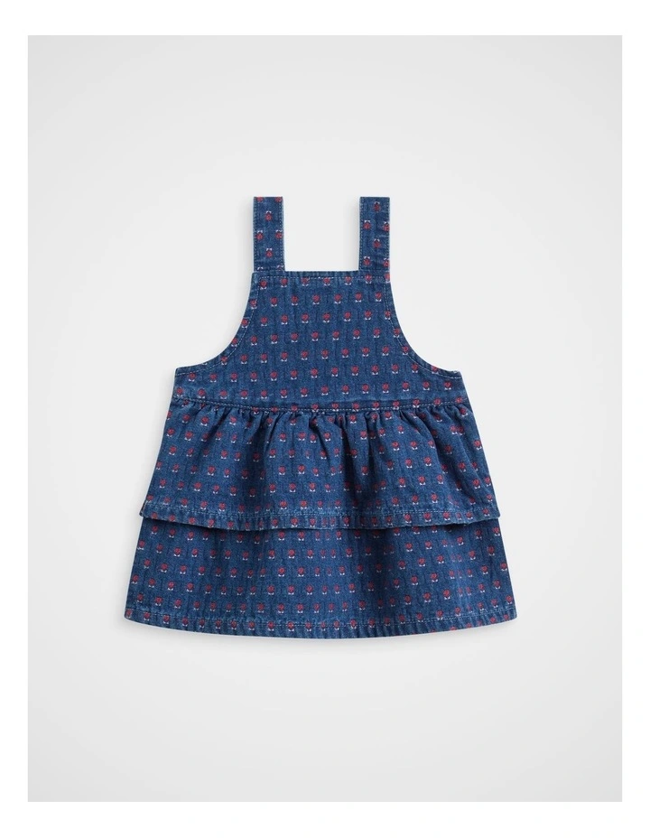Tulip Denim Pinafore in Indigo image 2