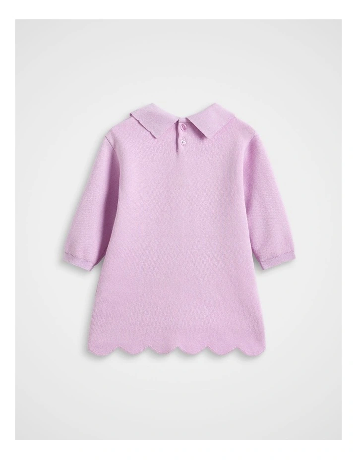 Bow Knit Dress in Orchid image 2