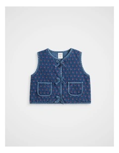 Tulip Denim Vest in Indigo