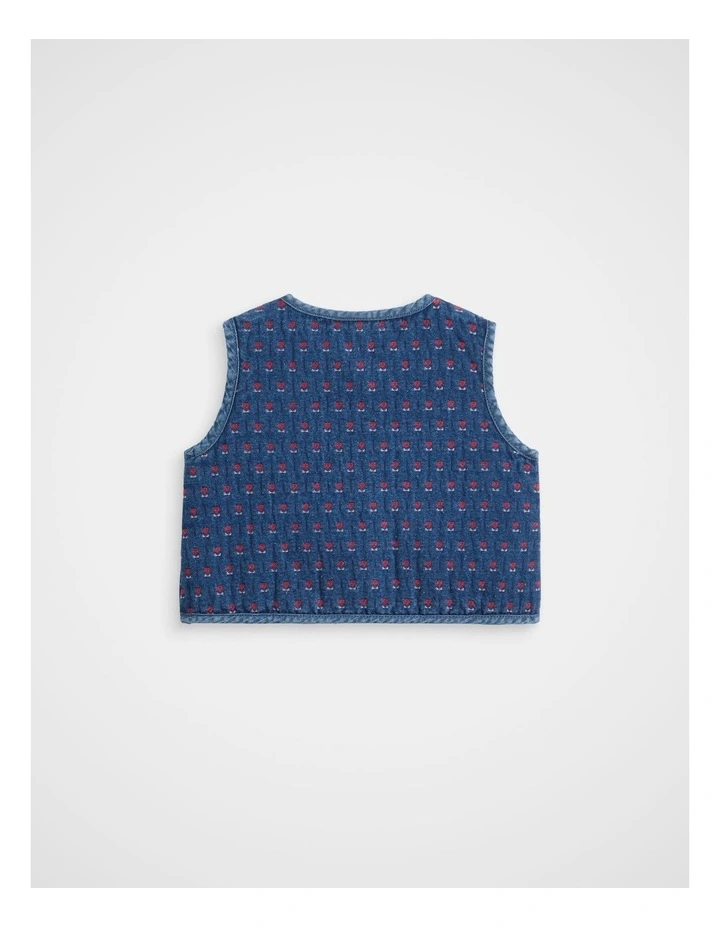 Tulip Denim Vest in Indigo image 2