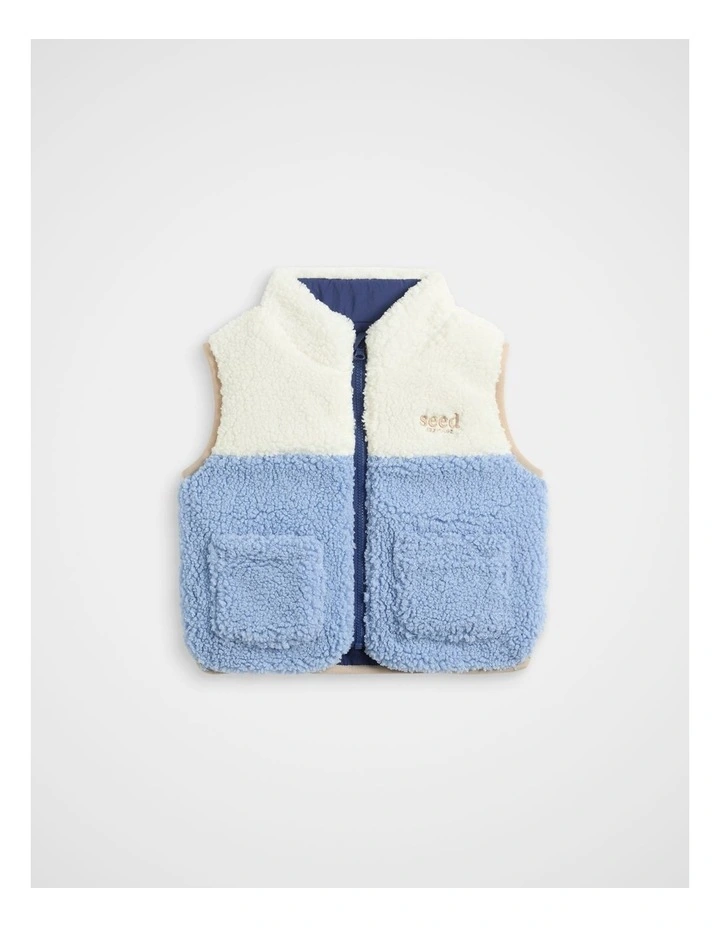 Colourblock Reversible Vest in Multi image 1