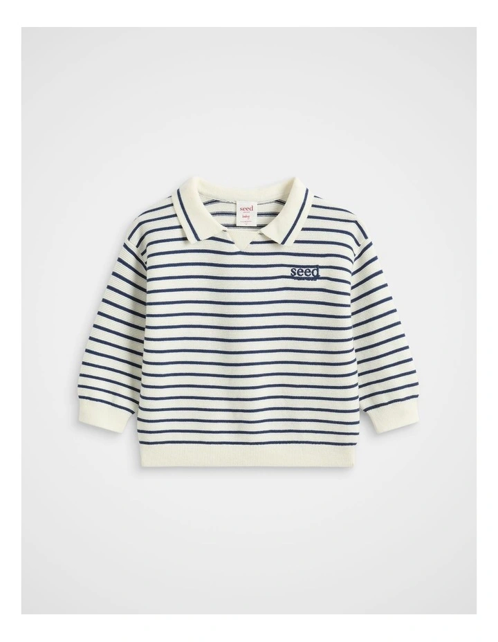 Core Knit Sweater in French Navy image 1