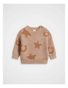 Twisted Yarn Star Knit in Spice