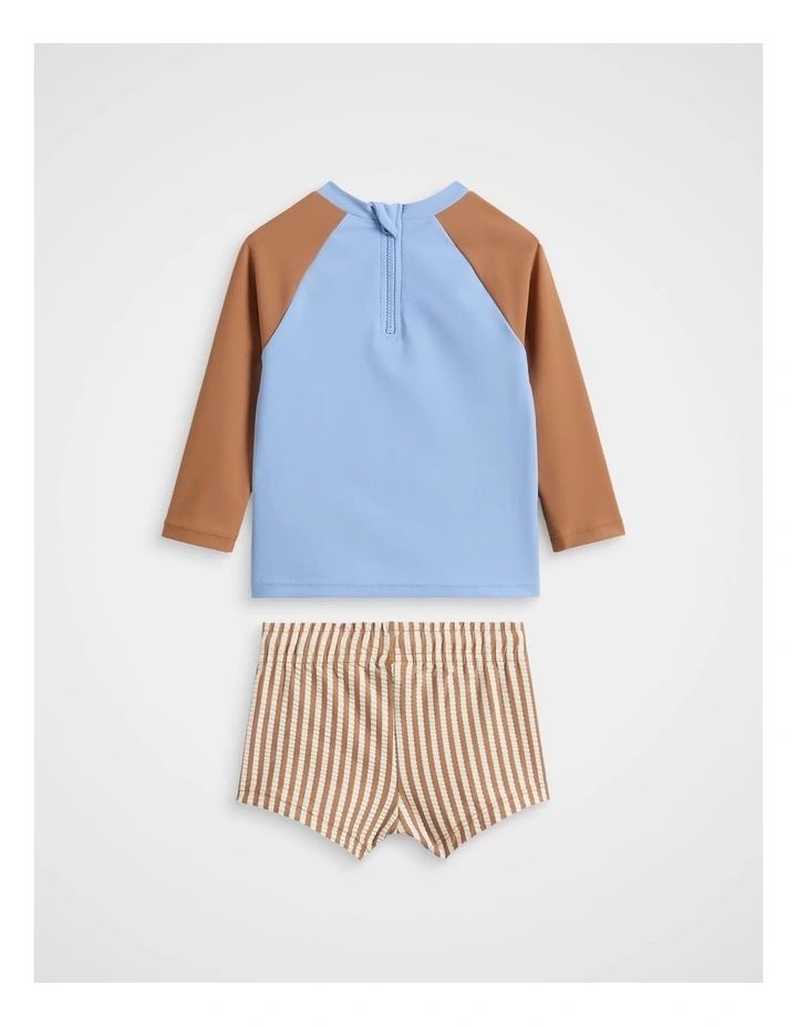 Colourblock Swim Set in Spice image 2