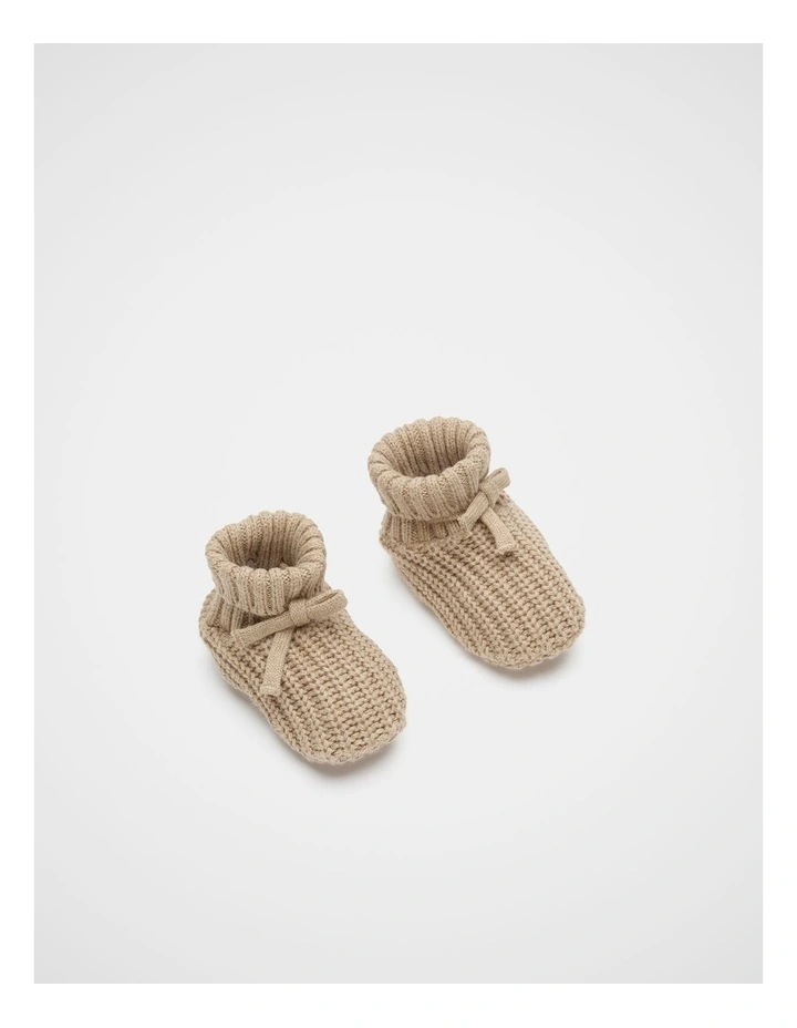 Knit Bootie in Nutmeg Marle image 1