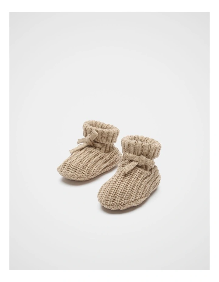 Knit Bootie in Nutmeg Marle image 2