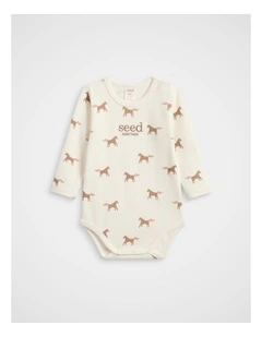 Horse Logo Bodysuit in Classic Cream