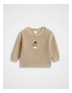 Horse Knit Top in Nutmeg Marle