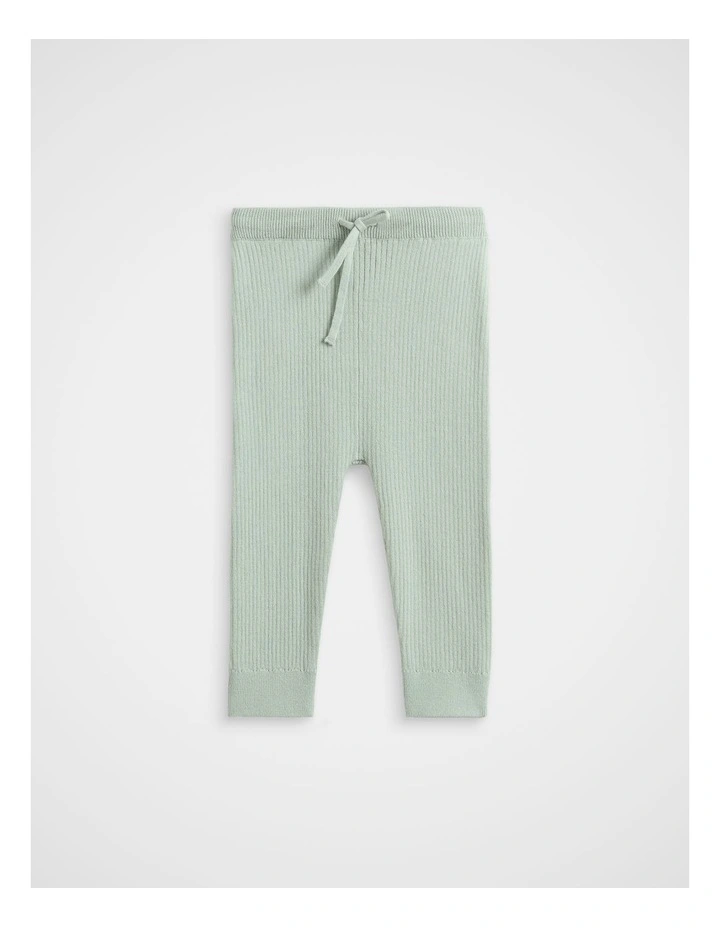 Rib Knit Pant in Sage image 1