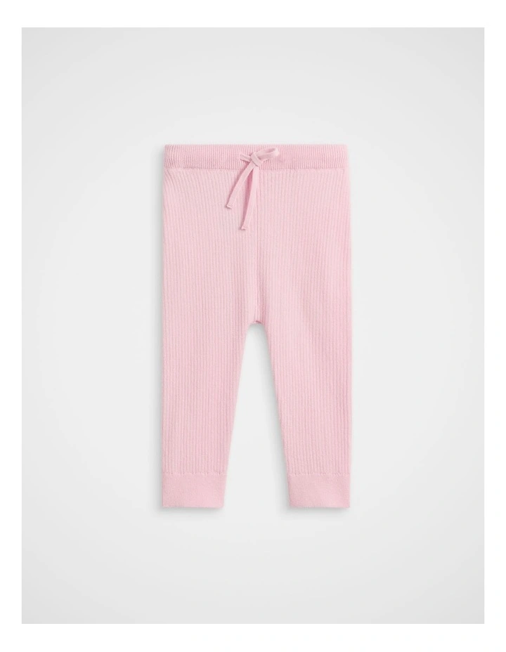 Rib Knit Pant in Posie image 1