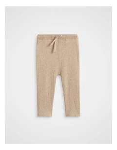 Rib Knit Pant in Nutmeg Marle
