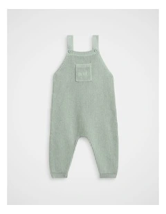 Knit Logo Overall in Sage