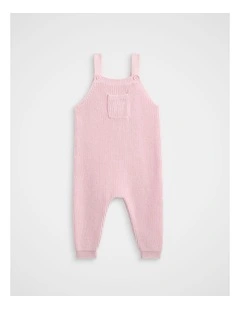 Rib Knit Logo Overall in Posie