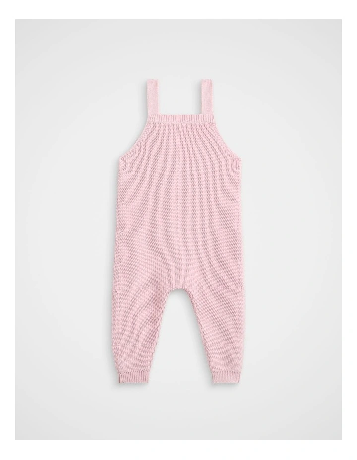 Rib Knit Logo Overall in Posie image 2