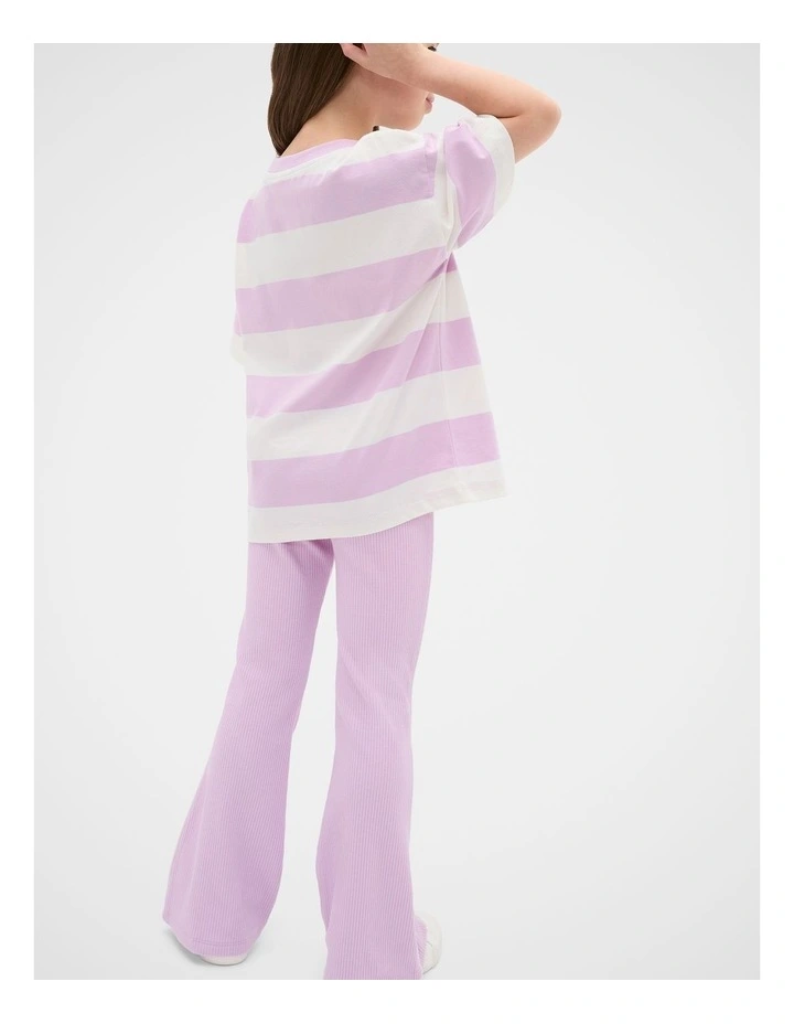 Stripe Logo Tee in Orchid image 2